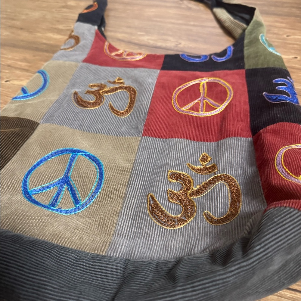 Multicolor Patchwork Book Bag - image 2